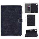 For iPad Air 2022 / 2020 10.9 Embossed Elephant Pattern Horizontal Flip PU Leather Case with Sleep Function & Magnetic Buckle & Holder & Card Slot(Black) - 1