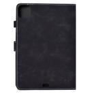 For iPad Air 2022 / 2020 10.9 Embossed Elephant Pattern Horizontal Flip PU Leather Case with Sleep Function & Magnetic Buckle & Holder & Card Slot(Black) - 3