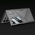For Samsung Galaxy S24 Ultra 5G GKK Mech Style Ultra-thin Folding Holder Phone Case, Not Included Pen(Titanium Gray) - 3