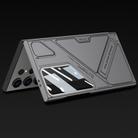 For Samsung Galaxy S23 Ultra 5G GKK Mech Style Ultra-thin Folding Holder Phone Case, Not Included Pen(Mountain Gray) - 3