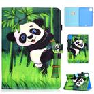 For iPad Air 2022 / 2020 10.9 Colored Drawing Stitching Horizontal Flip Leather Case, with Holder & Card Slots & Sleep / Wake-up function(Panda) - 1