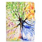 For iPad Air 2022 / 2020 10.9 Colored Drawing Stitching Horizontal Flip Leather Case, with Holder & Card Slots & Sleep / Wake-up function(Colorful Tree) - 2