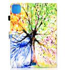 For iPad Air 2022 / 2020 10.9 Colored Drawing Stitching Horizontal Flip Leather Case, with Holder & Card Slots & Sleep / Wake-up function(Colorful Tree) - 3