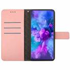 For Infinix Hot 50 5G Rhombic Grid Texture Leather Phone Case(Pink) - 3