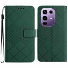 For Infinix Note 50 Pro 4G / Note 50 4G Rhombic Grid Texture Leather Phone Case(Green) - 1