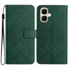 For Infinix Smart 10 4G / Tecno Pop 10 Rhombic Grid Texture Leather Phone Case(Green) - 1