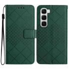For Infinix Hot 60 4G / 60i 4G Rhombic Grid Texture Leather Phone Case(Green) - 1