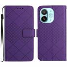 For Tecno Spark 30C 5G Rhombic Grid Texture Leather Phone Case(Pink) - 1