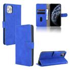 For iPhone 12 mini Solid Color Skin Feel Magnetic Buckle Horizontal Flip Calf Texture PU Leather Case with Holder & Card Slots & Wallet(Blue) - 1