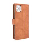 For iPhone 12 mini Solid Color Skin Feel Magnetic Buckle Horizontal Flip Calf Texture PU Leather Case with Holder & Card Slots & Wallet(Brown) - 3