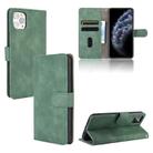 For iPhone 12 Pro Max Solid Color Skin Feel Magnetic Buckle Horizontal Flip Calf Texture PU Leather Case with Holder & Card Slots & Wallet(Green) - 1