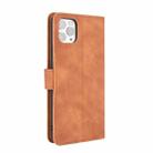 For iPhone 12 Pro Max Solid Color Skin Feel Magnetic Buckle Horizontal Flip Calf Texture PU Leather Case with Holder & Card Slots & Wallet(Brown) - 3