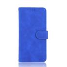 For iPhone XS / X Solid Color Skin Feel Magnetic Buckle Horizontal Flip Calf Texture PU Leather Case with Holder & Card Slots & Wallet(Blue) - 2