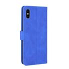 For iPhone XS / X Solid Color Skin Feel Magnetic Buckle Horizontal Flip Calf Texture PU Leather Case with Holder & Card Slots & Wallet(Blue) - 3