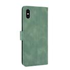 For iPhone XS / X Solid Color Skin Feel Magnetic Buckle Horizontal Flip Calf Texture PU Leather Case with Holder & Card Slots & Wallet(Green) - 3