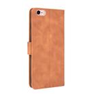 For iPhone 6 Plus & 6s Plus Solid Color Skin Feel Magnetic Buckle Horizontal Flip Calf Texture PU Leather Case with Holder & Card Slots & Wallet(Brown) - 3