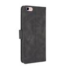 For iPhone 6 & 6s Solid Color Skin Feel Magnetic Buckle Horizontal Flip Calf Texture PU Leather Case with Holder & Card Slots & Wallet(Black) - 3