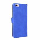 For iPhone 6 & 6s Solid Color Skin Feel Magnetic Buckle Horizontal Flip Calf Texture PU Leather Case with Holder & Card Slots & Wallet(Blue) - 3