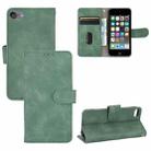 For iPod Touch 6 & 5 Solid Color Skin Feel Magnetic Buckle Horizontal Flip Calf Texture PU Leather Case with Holder & Card Slots & Wallet(Green) - 1