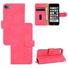 For iPod Touch 6 & 5 Solid Color Skin Feel Magnetic Buckle Horizontal Flip Calf Texture PU Leather Case with Holder & Card Slots & Wallet(Rose Gold) - 1