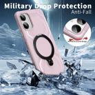 For Samsung Galaxy A06 4G Frosted MagSafe Holder Phone Case(Pink) - 3