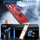For Samsung Galaxy A06 4G Frosted MagSafe Holder Phone Case(Red) - 2