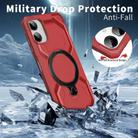 For Samsung Galaxy A06 4G Frosted MagSafe Holder Phone Case(Red) - 3