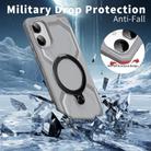 For Samsung Galaxy A06 4G Frosted MagSafe Holder Phone Case(Grey) - 3
