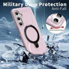 For Samsung Galaxy A15 5G / 4G Frosted MagSafe Holder Phone Case(Pink) - 3