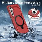 For Samsung Galaxy A24 5G Frosted MagSafe Holder Phone Case(Red) - 3