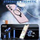 For Samsung Galaxy A35 5G Frosted MagSafe Holder Phone Case(Pink) - 2