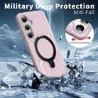 For Samsung Galaxy A35 5G Frosted MagSafe Holder Phone Case(Pink) - 3