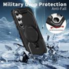 For Samsung Galaxy A35 5G Frosted MagSafe Holder Phone Case(Black) - 3