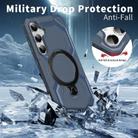 For Samsung Galaxy A35 5G Frosted MagSafe Holder Phone Case(Blue) - 3