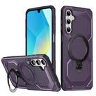 For Samsung Galaxy A13 5G / M13 5G Frosted MagSafe Holder Phone Case(Purple) - 1