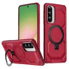 For Samsung Galaxy A36 5G Frosted MagSafe Holder Phone Case(Red) - 1