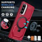 For Samsung Galaxy A36 5G Frosted MagSafe Holder Phone Case(Red) - 2