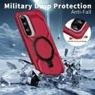 For Samsung Galaxy A36 5G Frosted MagSafe Holder Phone Case(Red) - 3