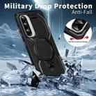 For Samsung Galaxy A56 5G Frosted MagSafe Holder Phone Case(Black) - 3