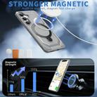 For Samsung Galaxy S25 5G Frosted MagSafe Holder Phone Case(Grey) - 2