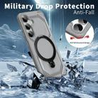 For Samsung Galaxy S25 5G Frosted MagSafe Holder Phone Case(Grey) - 3