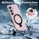 For Samsung Galaxy S24+ 5G Frosted MagSafe Holder Phone Case(Pink) - 3