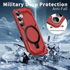 For Samsung Galaxy S24+ 5G Frosted MagSafe Holder Phone Case(Red) - 3