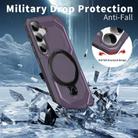 For Samsung Galaxy S24+ 5G Frosted MagSafe Holder Phone Case(Purple) - 3