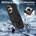 For Samsung Galaxy S24 Ultra 5G Frosted MagSafe Holder Phone Case(Black) - 3