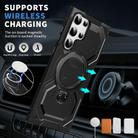 For Samsung Galaxy S22 Ultra 5G Frosted MagSafe Holder Phone Case(Black) - 2