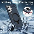 For Samsung Galaxy S22 Ultra 5G Frosted MagSafe Holder Phone Case(Blue) - 3