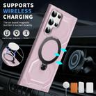 For Samsung Galaxy S23 Ultra 5G Frosted MagSafe Holder Phone Case(Pink) - 2