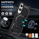 For Samsung Galaxy S25 Edge 5G Frosted MagSafe Holder Phone Case(Black) - 2