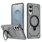 For Samsung Galaxy S25 Edge 5G Frosted MagSafe Holder Phone Case(Grey) - 1
